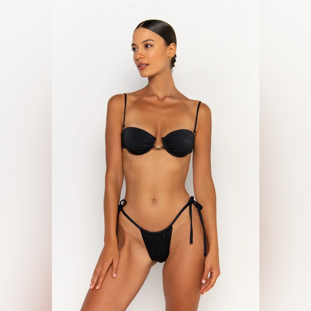 Sommer Swim Harper Top Size M & Paloma Bottoms Size S Nero Bikini Set NWT